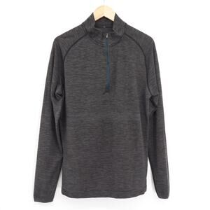 Lululemon Men's Metal Vent Tech 1/2 Zip Reflective Coal Grey Sz L